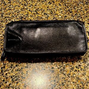 Kenneth Cole black leather clutch